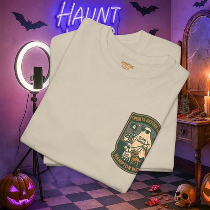 Ghost Influencer SpookTok Star Halloween T-Shirt with Arm Design | Funny Ghost Shirt for Halloween Costume & Party | Spooky Season Tee