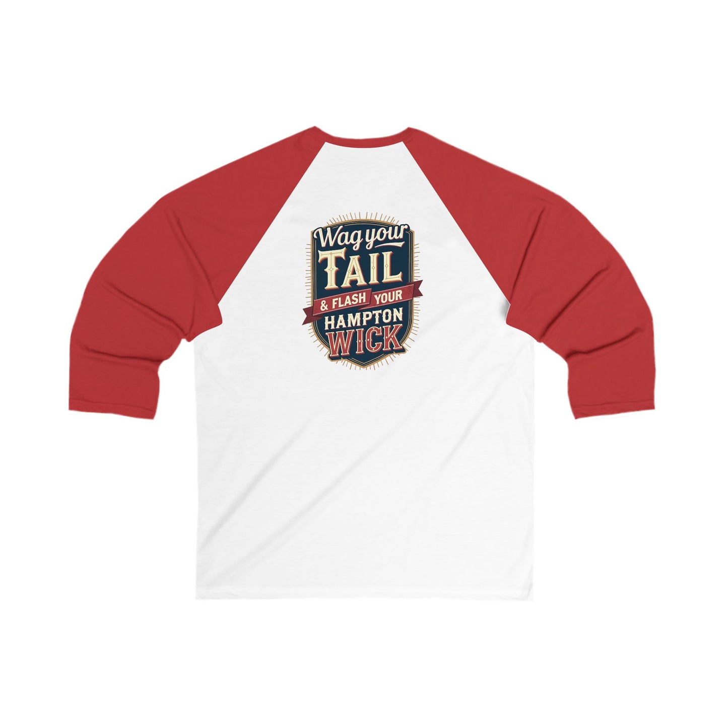 Hampton Wick Baseball Tee, Funny Graphic Shirt, Unisex 3/4 Sleeve, Perfect for Dog Lovers, Casual Wear, Gift for Pet Owners