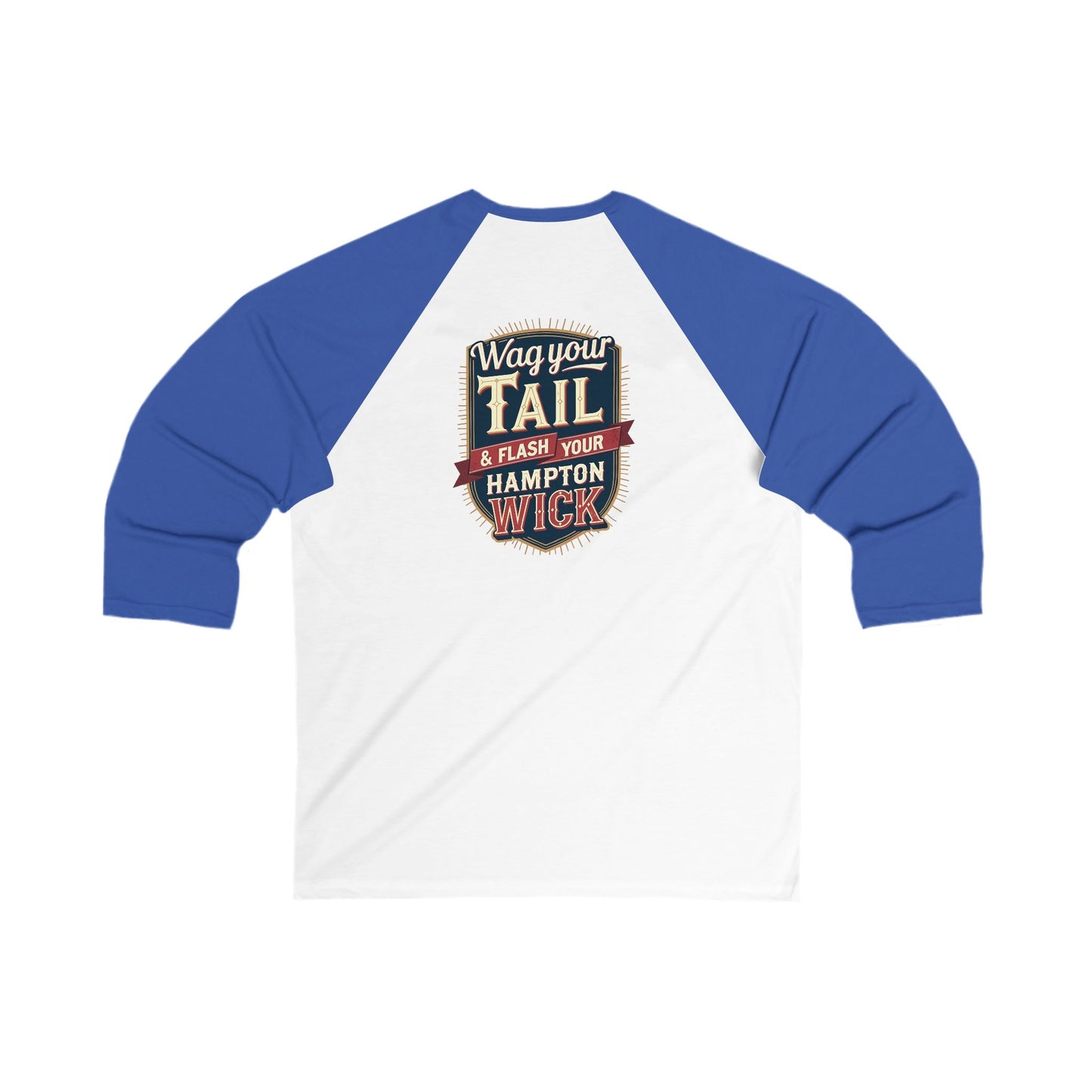 Hampton Wick Baseball Tee, Funny Graphic Shirt, Unisex 3/4 Sleeve, Perfect for Dog Lovers, Casual Wear, Gift for Pet Owners