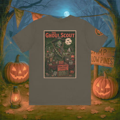 Ghoul Scout Halloween Shirt – Vintage Horror Graphic Tee with Arm Design | Spooky Season Costume T-Shirt | Funny Halloween Party Gift, Retro Shirt for Men & Women