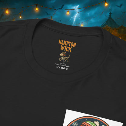 Happy Halloween 2025 T-Shirt – Vintage Horror Dog & Monster Design | Halloween Costume Party Shirt with Arm Design | Spooky Season Tee