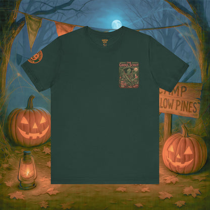 Ghoul Scout Halloween Shirt – Vintage Horror Graphic Tee with Arm Design | Spooky Season Costume T-Shirt | Funny Halloween Party Gift, Retro Shirt for Men & Women