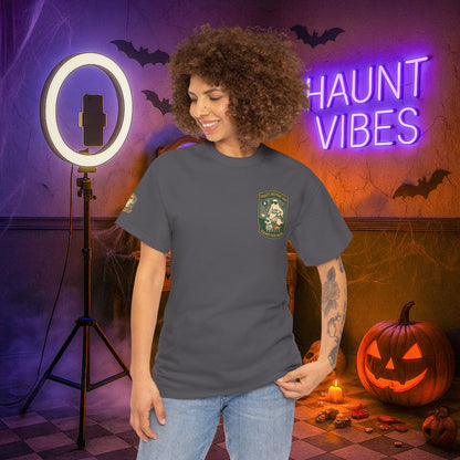 Ghost Influencer SpookTok Star Halloween T-Shirt with Arm Design | Funny Ghost Shirt for Halloween Costume & Party | Spooky Season Tee