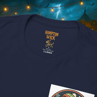 Happy Halloween 2025 T-Shirt – Vintage Horror Dog & Monster Design | Halloween Costume Party Shirt with Arm Design | Spooky Season Tee