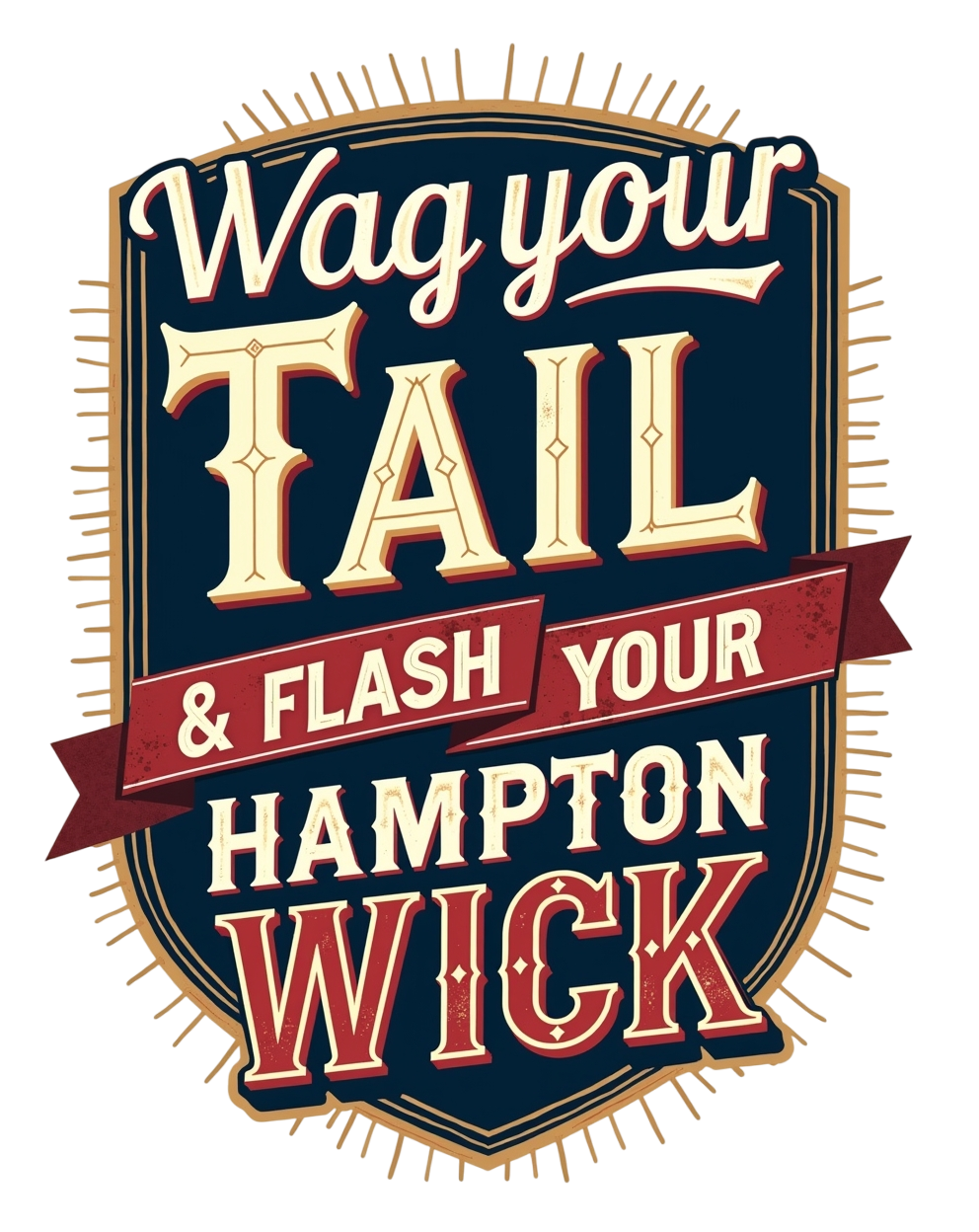 Hampton Wick Baseball Tee, Funny Graphic Shirt, Unisex 3/4 Sleeve, Perfect for Dog Lovers, Casual Wear, Gift for Pet Owners