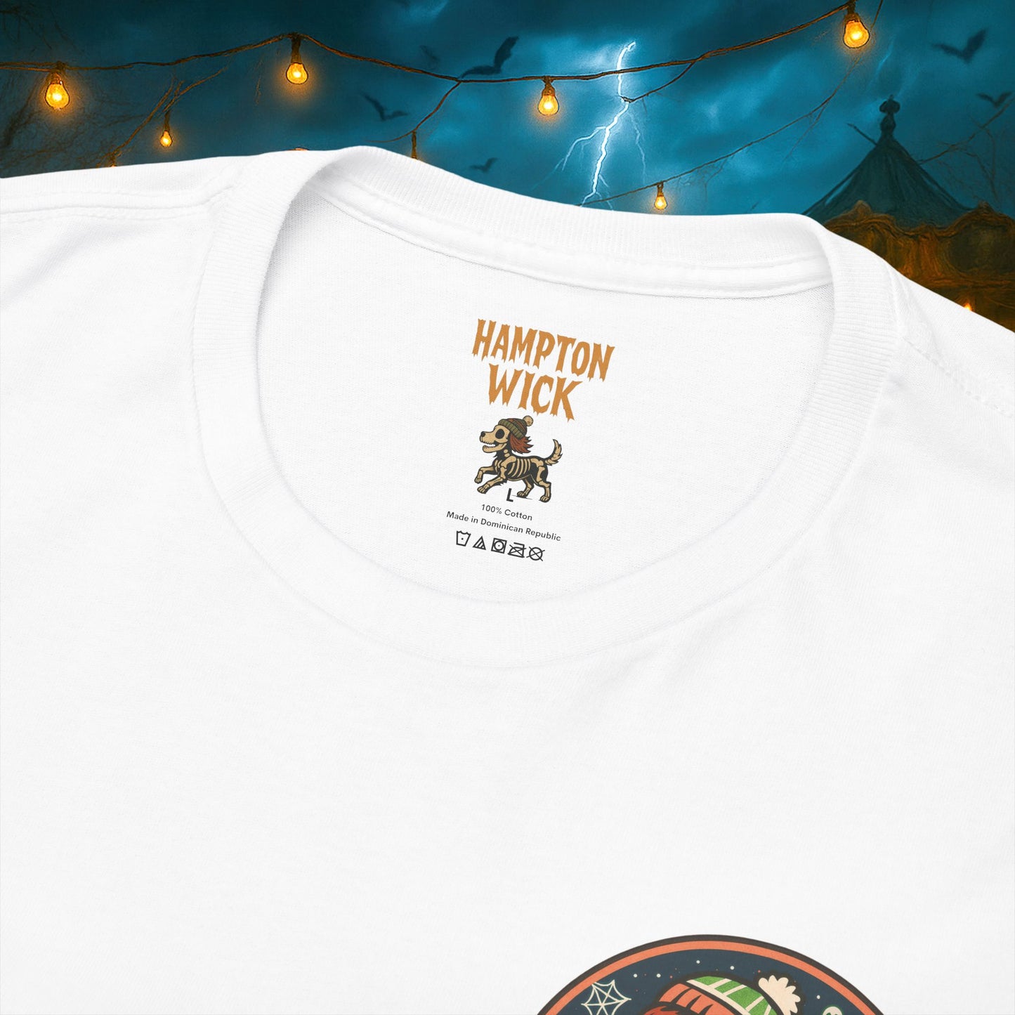 Happy Halloween 2025 T-Shirt – Vintage Horror Dog & Monster Design | Halloween Costume Party Shirt with Arm Design | Spooky Season Tee