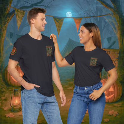 Ghoul Scout Halloween Shirt – Vintage Horror Graphic Tee with Arm Design | Spooky Season Costume T-Shirt | Funny Halloween Party Gift, Retro Shirt for Men & Women