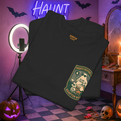 Ghost Influencer SpookTok Star Halloween T-Shirt with Arm Design | Funny Ghost Shirt for Halloween Costume & Party | Spooky Season Tee