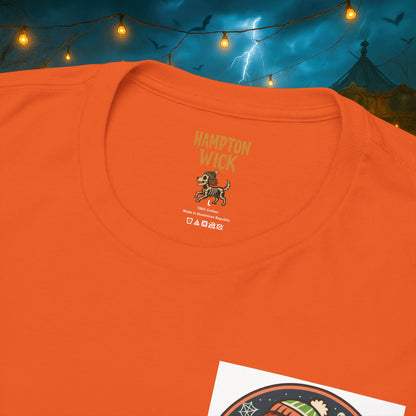 Happy Halloween 2025 T-Shirt – Vintage Horror Dog & Monster Design | Halloween Costume Party Shirt with Arm Design | Spooky Season Tee