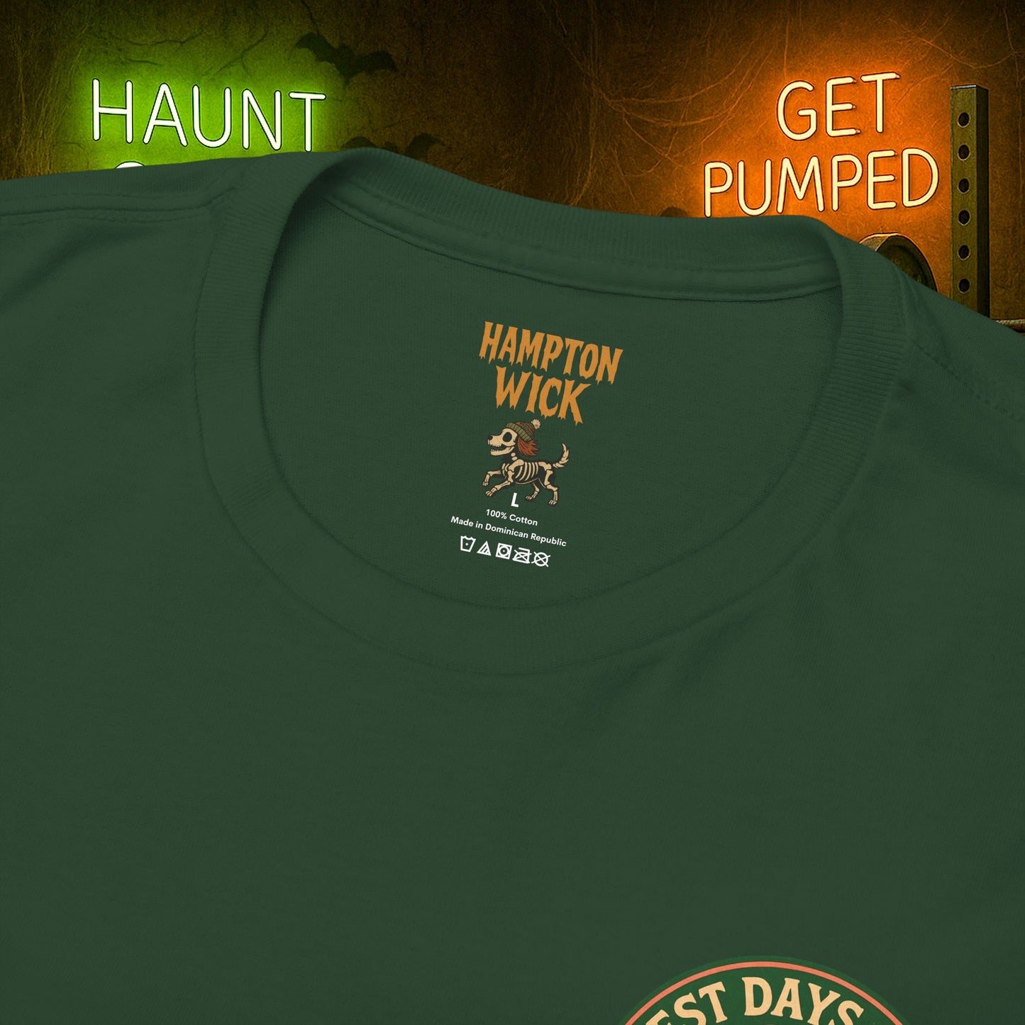 “You Don’t Need Brains Just Gains” Halloween Shirt – Frankenstein & Skeleton Gym Graphic Tee with Arm Design | Funny Spooky Season Costume T-Shirt