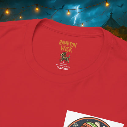 Happy Halloween 2025 T-Shirt – Vintage Horror Dog & Monster Design | Halloween Costume Party Shirt with Arm Design | Spooky Season Tee