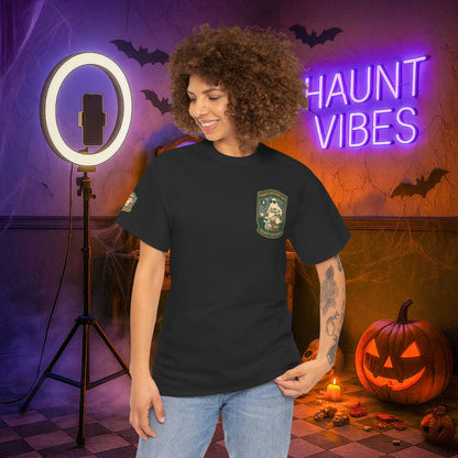 Ghost Influencer SpookTok Star Halloween T-Shirt with Arm Design | Funny Ghost Shirt for Halloween Costume & Party | Spooky Season Tee