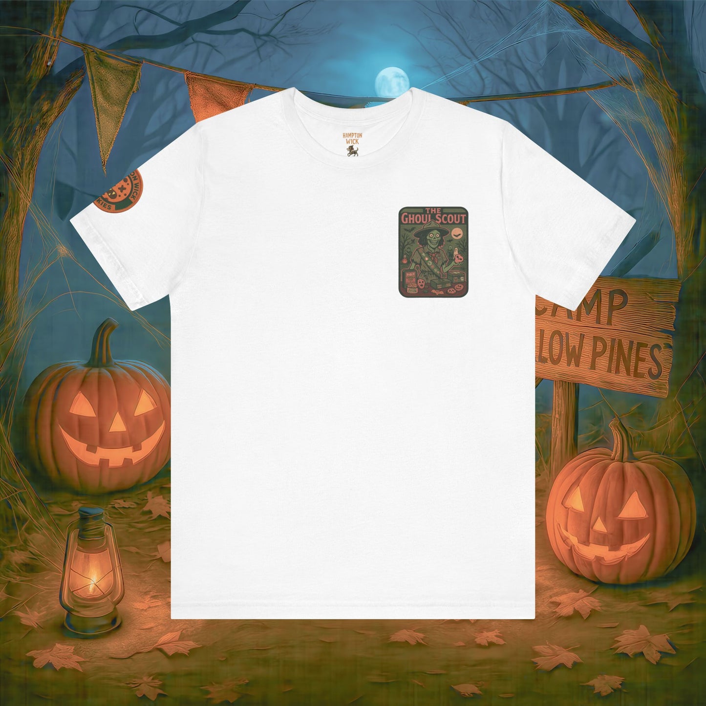 Ghoul Scout Halloween Shirt – Vintage Horror Graphic Tee with Arm Design | Spooky Season Costume T-Shirt | Funny Halloween Party Gift, Retro Shirt for Men & Women