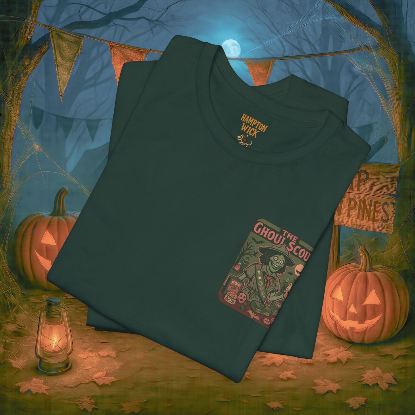 Ghoul Scout Halloween Shirt – Vintage Horror Graphic Tee with Arm Design | Spooky Season Costume T-Shirt | Funny Halloween Party Gift, Retro Shirt for Men & Women
