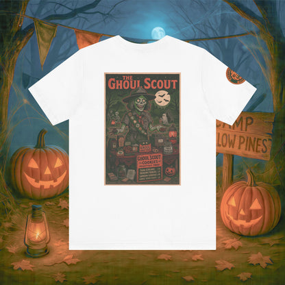 Ghoul Scout Halloween Shirt – Vintage Horror Graphic Tee with Arm Design | Spooky Season Costume T-Shirt | Funny Halloween Party Gift, Retro Shirt for Men & Women