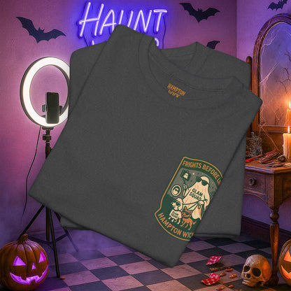 Ghost Influencer SpookTok Star Halloween T-Shirt with Arm Design | Funny Ghost Shirt for Halloween Costume & Party | Spooky Season Tee