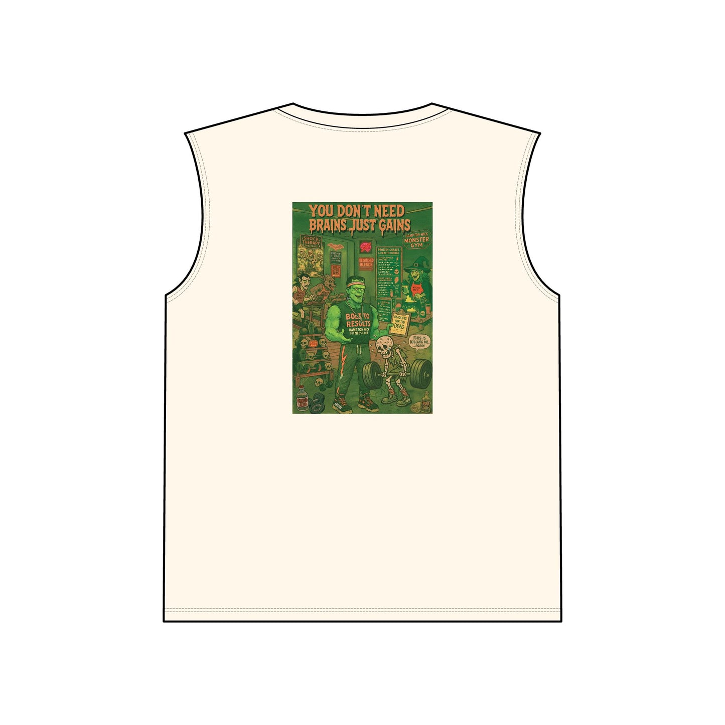 Muscle Tank with Fun Graphic Design, Workout Tank, Unisex Gym Apparel, Casual Wear, Fitness Gift